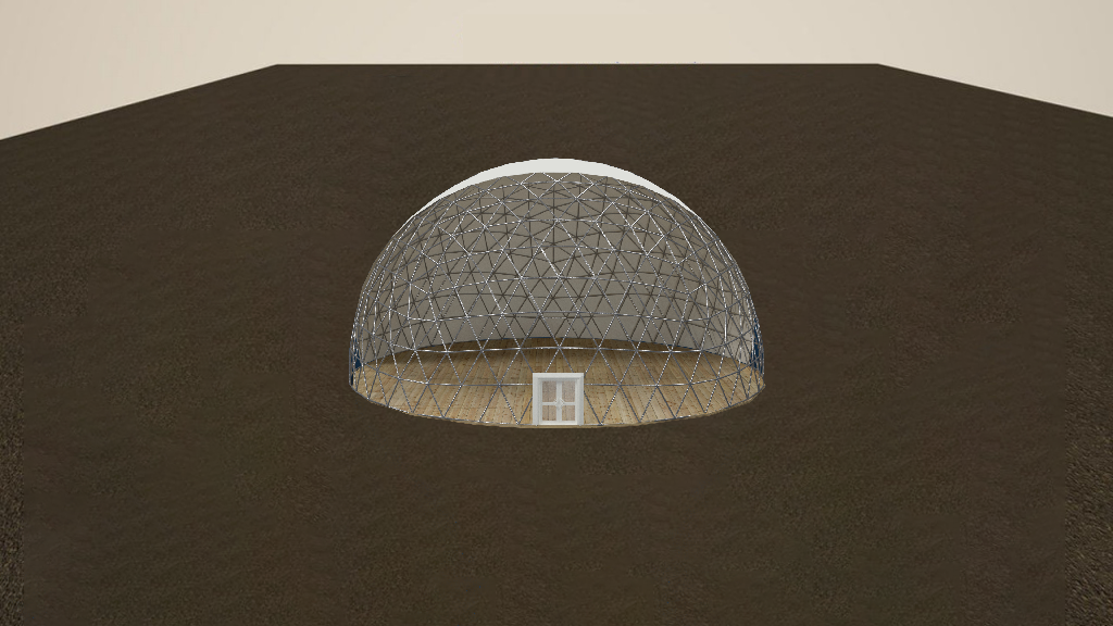 Сферический шатер прозрачный диаметр 22 метра. S = 380 кв.м.